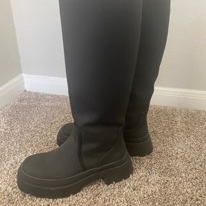 Black Combat Boots - Size 8